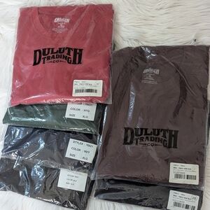 Duluth Trading Co Short Sleeve Tees - Red, Brown, Green, Black